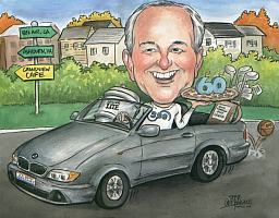 Honoree with vehicle