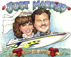 Newlyweds with Boat