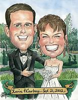 Newlyweds with Scenery